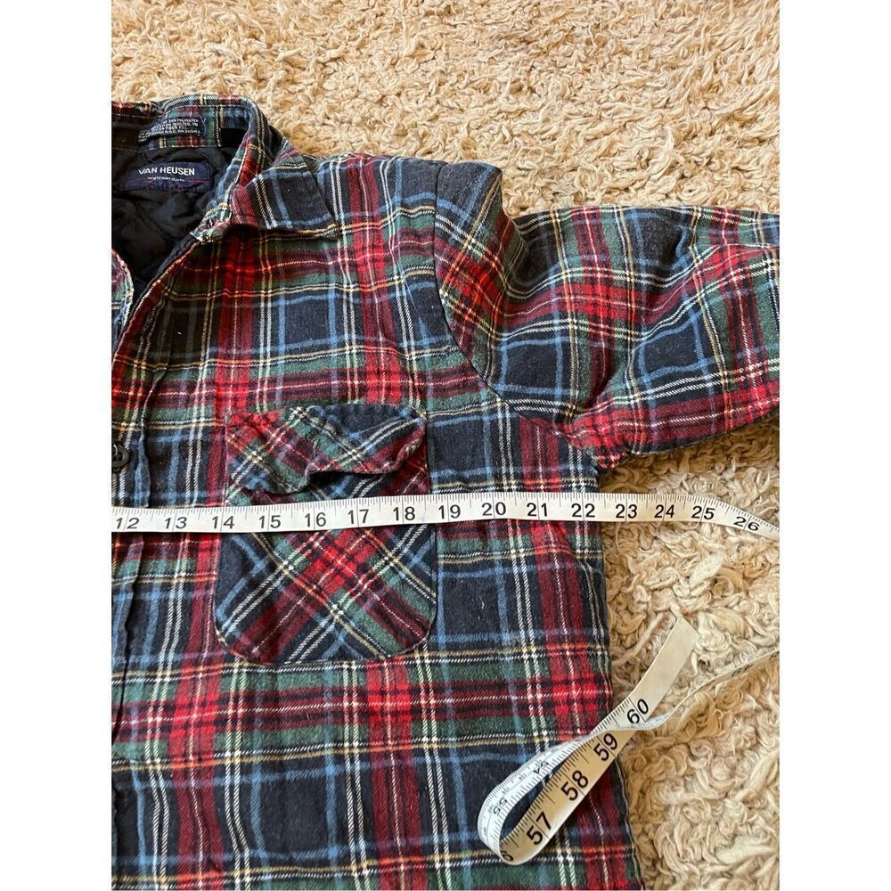 Vintage 80s flannel shirt‎ jacket quilted inside winter weights size large - Picture 5 of 6